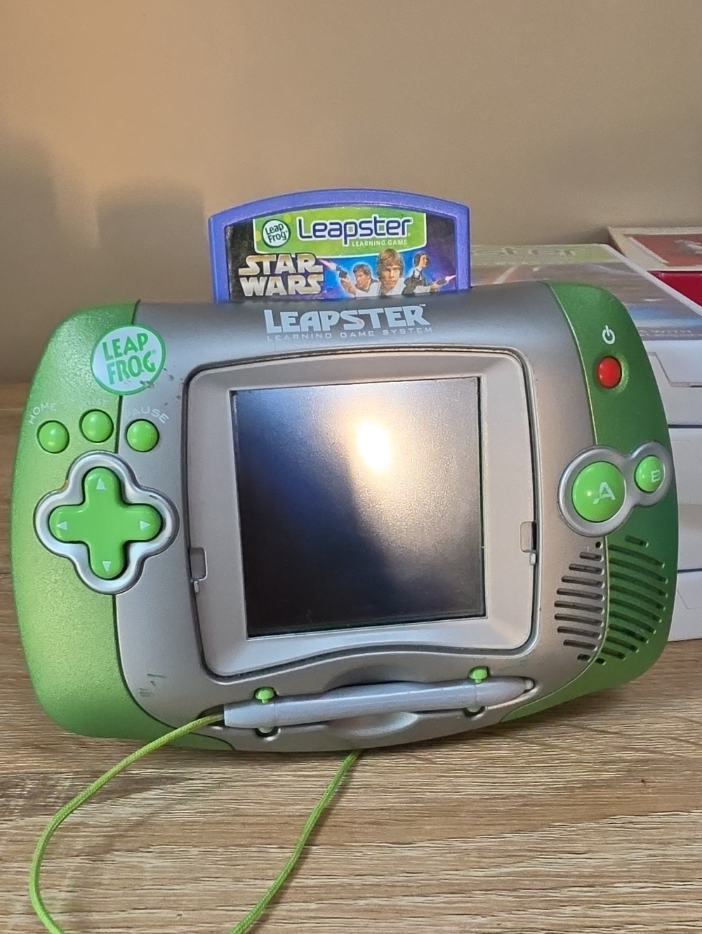 LeapFrog Leapster Handheld Learning Console & 4 Games - Green/Silver